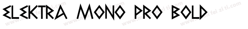 Elektra Mono Pro Bold字体转换